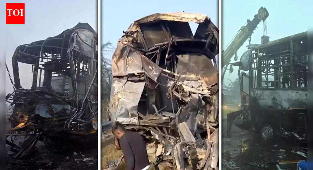 Delhi-Agra Expressway Crash: Multiple Buses Catch Fire, 4 Dead, 25 Injured