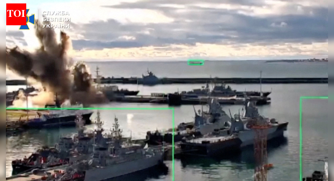 Watch: Russian submarine blows up as Ukraine claims underwater drone strike; first such attack