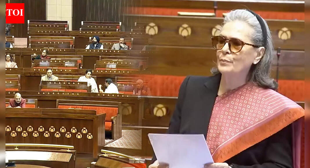 Sonia Gandhi Targets Modi Govt On ASHA, Anganwadi Workers In Rajya Sabha