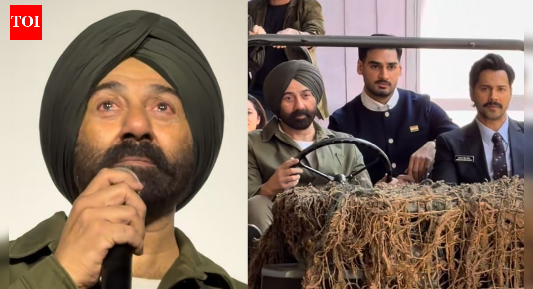 Sunny Deol breaks into tears as he makes his FIRST public appearance after Dharmendra's demise, for 'Border 2' teaser launch