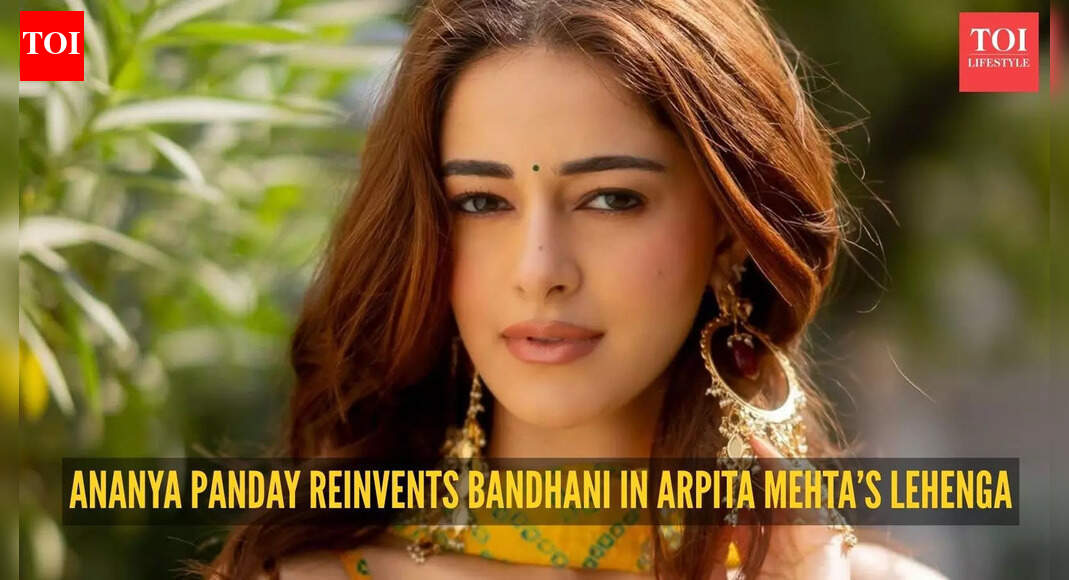 Minimalist brides take notes as Ananya Panday just made bandhani cool again in Arpita Mehta’s lehenga