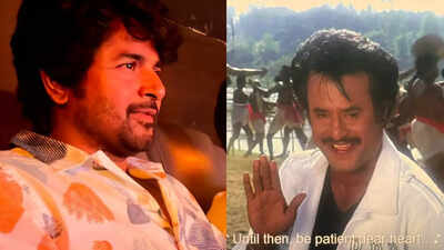  Sivakarthikeyan whistles for Rajinikanth at 'Padayappa' 75th birthday screening