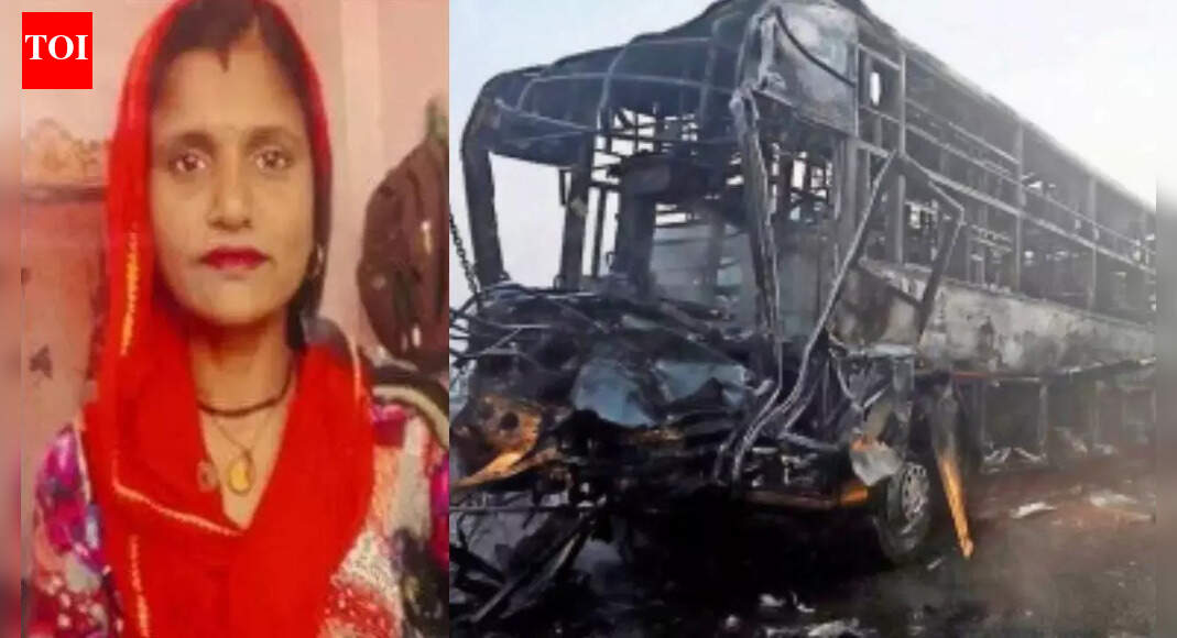 Yamuna Expressway crash: Mother throws her 2 kids out of burning bus, now missing