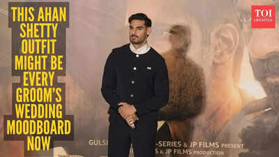 Ahan Shetty just made the collarless bandhgala the hottest men’s trend this wedding season