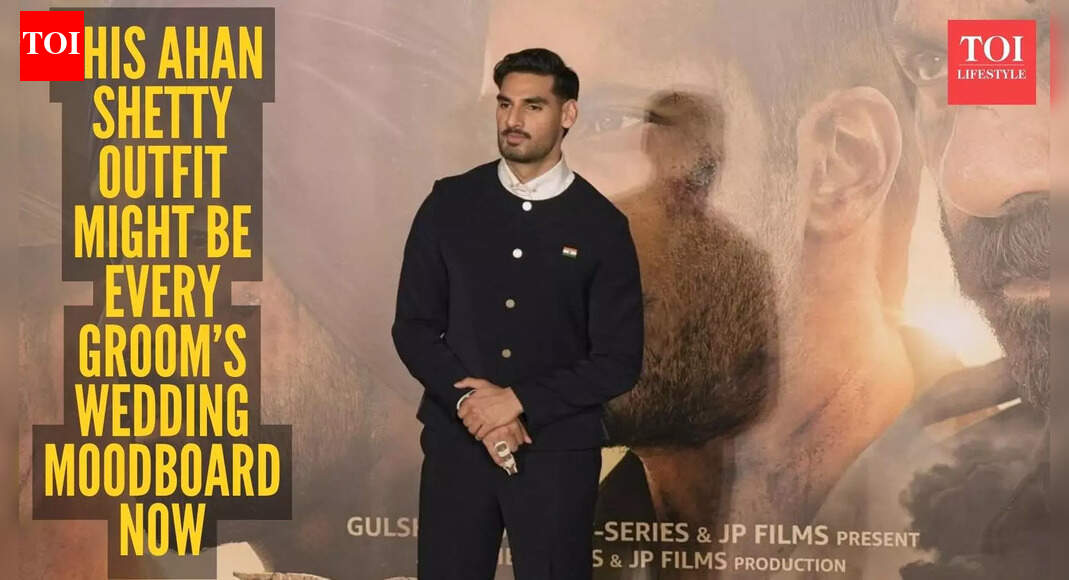 Ahan Shetty just made the collarless bandhgala the hottest men’s trend this wedding season