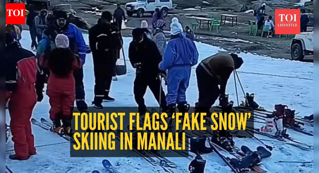 ‘More snow in my fridge’: Tourist flags ‘fake snow’ skiing in Manali, viral video triggers debate