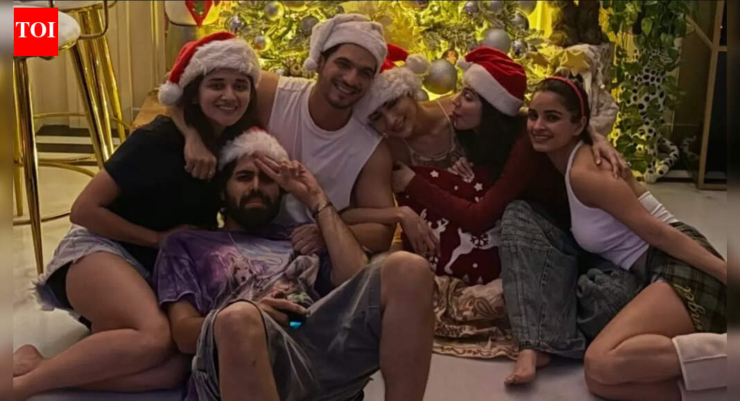 ‘Naagin’ duo Arjun Bijlani and Mouni Roy reunite for Christmas celebrations; share glimpses from their party with friends