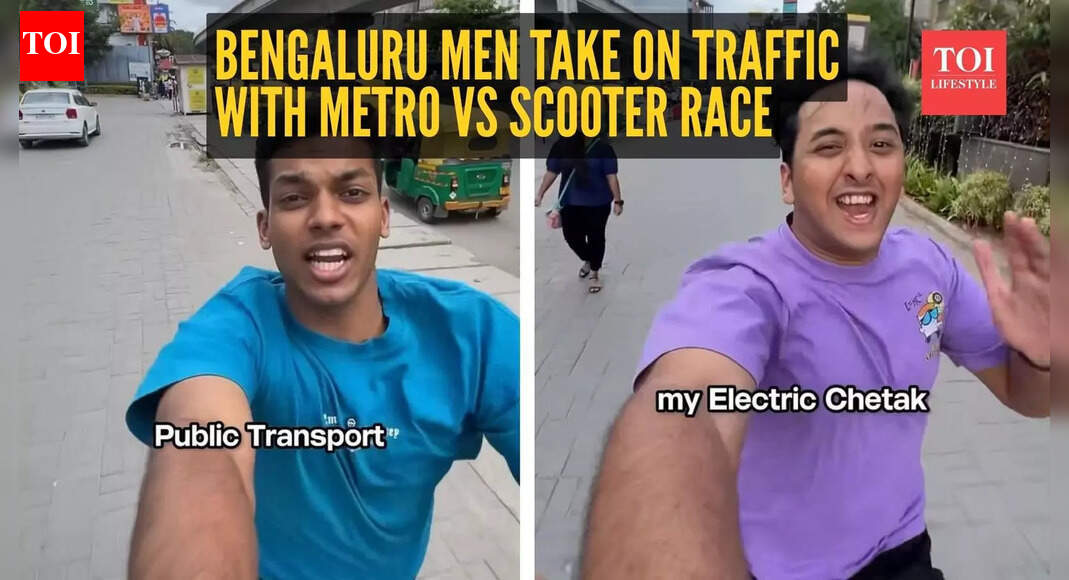 Watch: Bengaluru men take on traffic with metro vs scooter race - the result is eye-opening