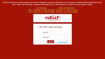 SLAT 2026 test 2 admit card out at slat-test.org: Download SIU law entrance exam hall ticket here