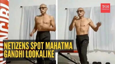 Watch: Netizens spot Mahatma Gandhi lookalike in viral kickboxing video