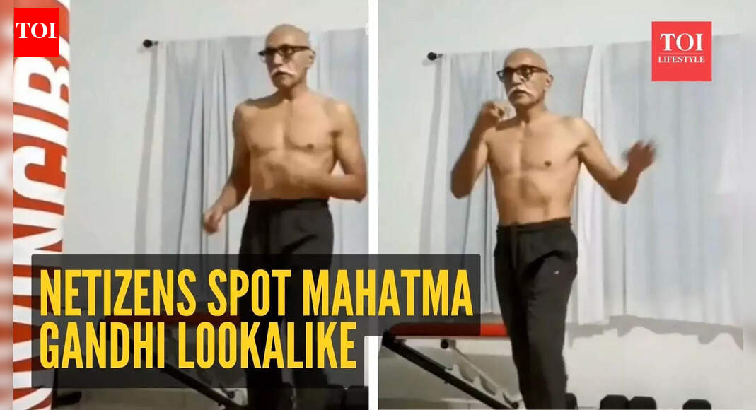 Watch: Netizens spot Mahatma Gandhi lookalike in viral kickboxing video