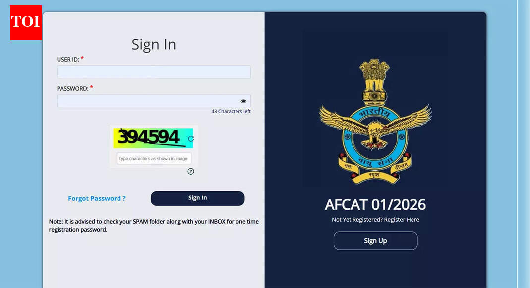 AFCAT 01/2026 online application closes today: Apply for Flying Officer and Ground Duty vacancies at afcat.edcil.co.in