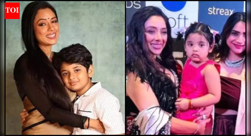'Anupamaa' star Rupali Ganguly poses with her son and a sweet baby girl at an event; tiny angel wins hearts with her adorable personality