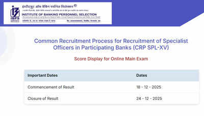 IBPS SO mains scorecard 2025 released at ibps.in; download Specialist Officers CRP SPL-XV marks here