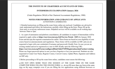 ICAI CA Foundation, Intermediate and Final examinations guidelines released: Check details here