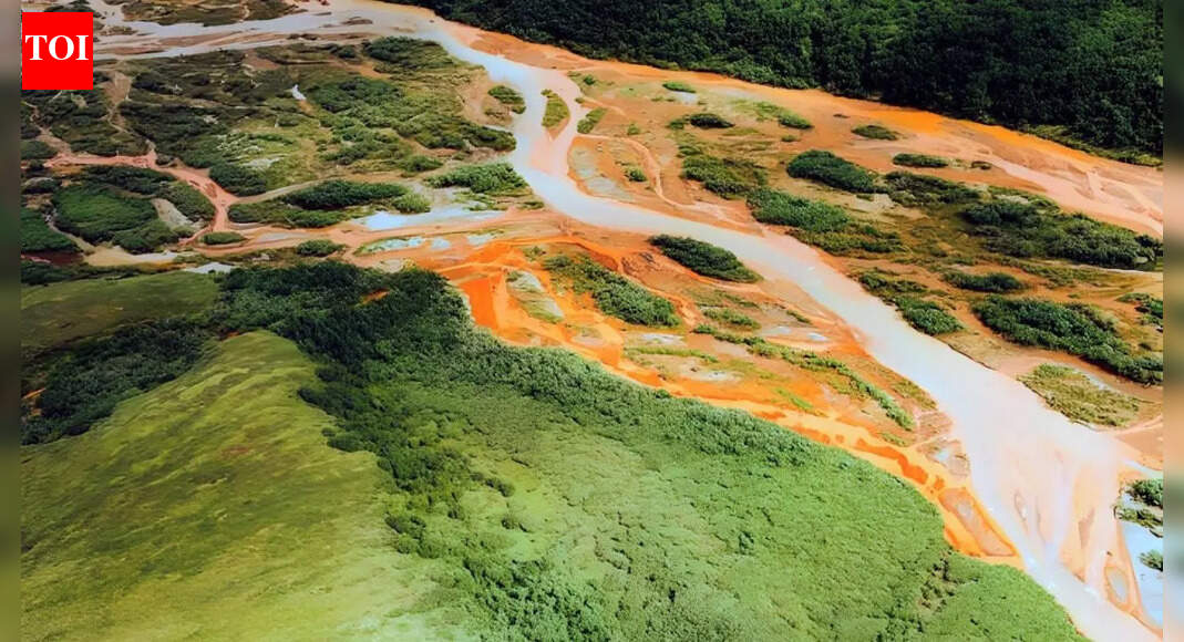River in northern Alaska turns orange due to rising heavy metal pollution