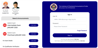 ICAI CA Inter and Final admit card for January 2026 session released at icai.org: Direct link to download here