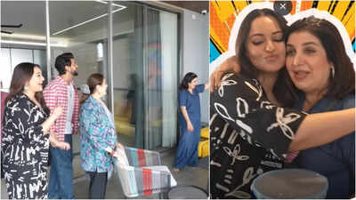 Farah Khan asks why Sonakshi Sinha and Sonu Sood are in a painting hung on the wall of the 'Dabangg' actress' house; Zaheer Iqbal REACTS