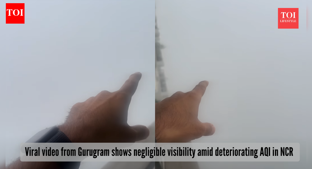 Smog swallows DLF Camellias: Entrepreneur's viral video shows zero visibility amid 'poor' AQI in NCR