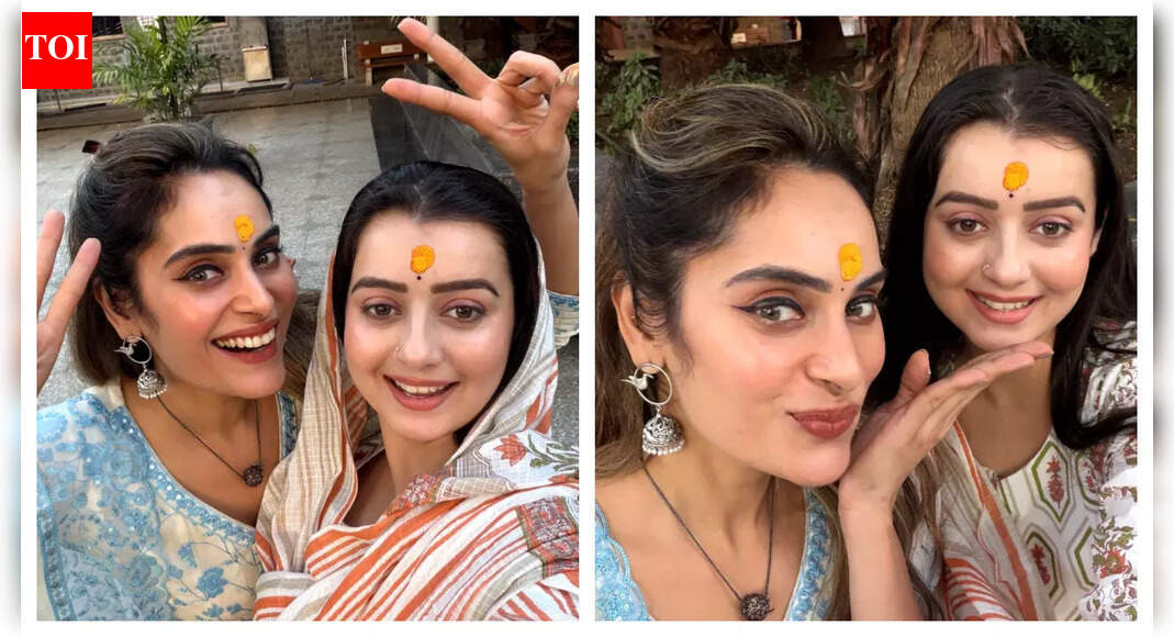 Bigg Boss 18 fame Shrutika Arjun and Chahat Pandey offer prayers at Shirdi Sai Baba temple; take a look at pics