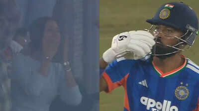 IND vs SA: Hardik Pandya blows flying kiss to girlfriend Mahieka Sharma; her reaction goes viral - Watch