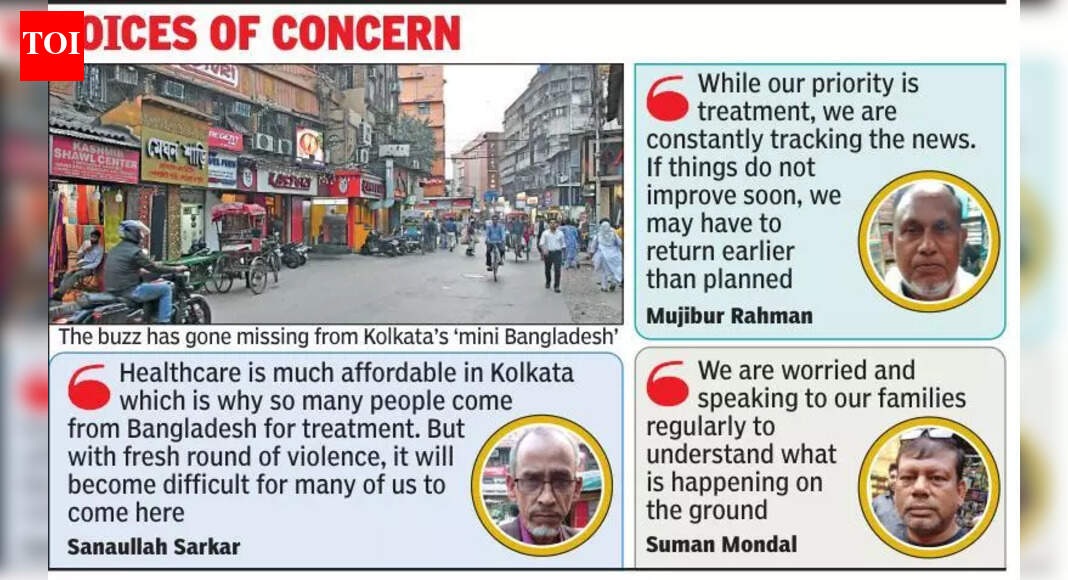 Anxiety spills across border: Unrest back home unsettles Bangla visitors in Kolkata; early returns feared, businesses hit