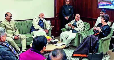 At Speaker's chamber, a rare show of government-opposition bonhomie