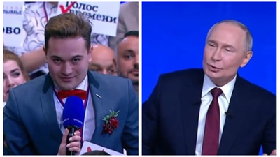 'Marry me': Journalist proposes to girlfriend at Putin's year-end press conference; she says 'yes'