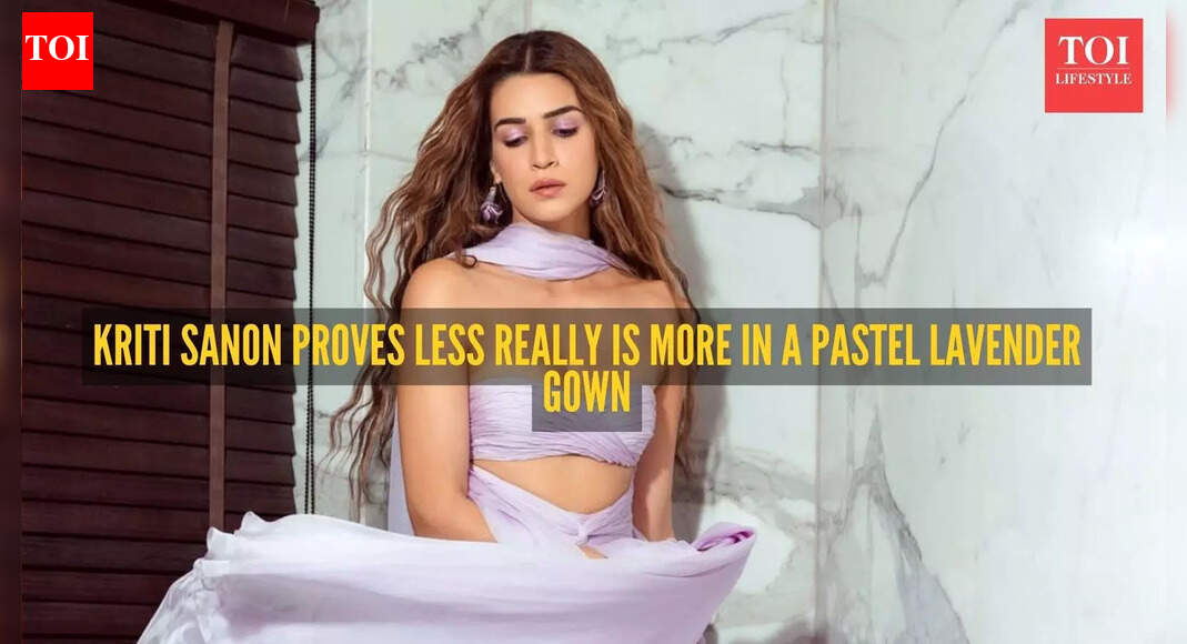 No bling, no drama: Kriti Sanon’s lavender gown makes a quiet statement