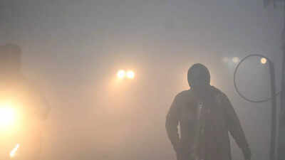 Delhi chokes under thick smog: AQI hits ‘severe’ levels in some areas; flights, train services hit due to low visibility