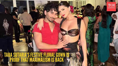 Tara Sutaria’s floral Christmas gown is peak maximalism, and it’s definitely not basic