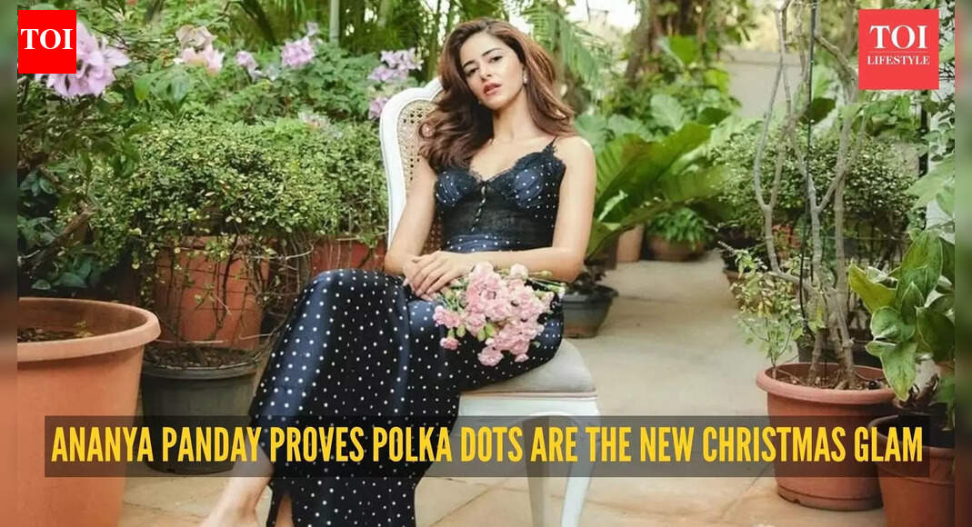 Ananya Panday just made polka dots the hottest Christmas glam trend