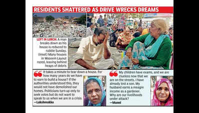 Residents protest at minister Krishna Byre Gowda’s house after Kogilu demolition drive in Bengaluru