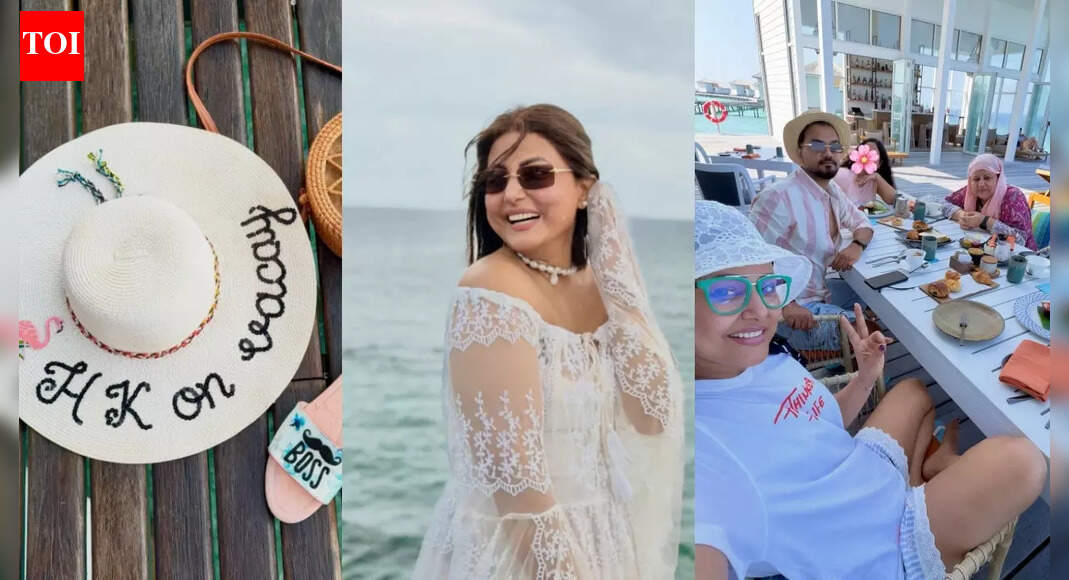 Hina Khan shares more glimpses of her holidays with mother and husband Rocky Jaiswal - Pics