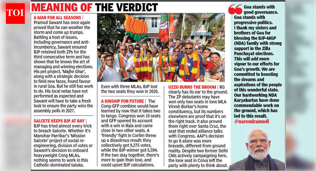 For third consecutive term, BJP retains control of zillas in Goa