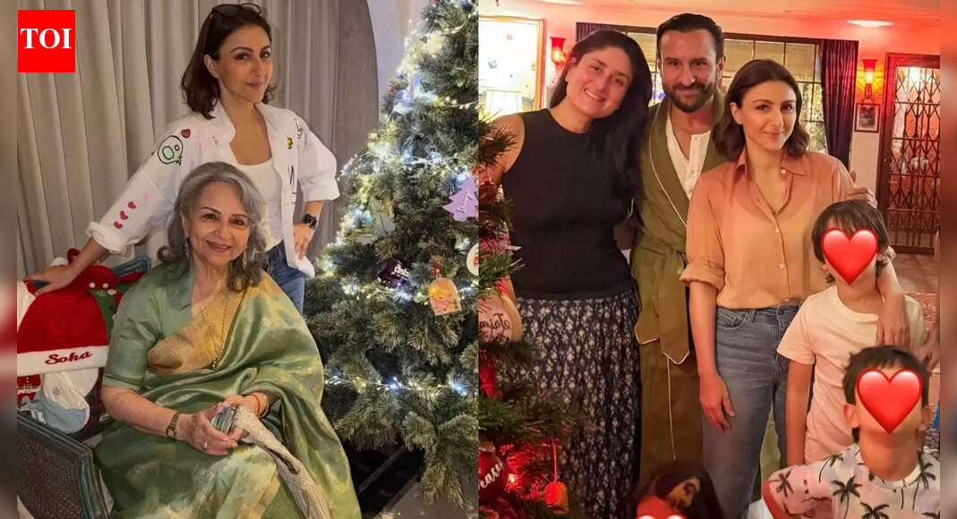 Soha Ali Khan drops festive PICS with Saif Ali Khan, Kareena Kapoor Khan, Sharmila Tagore, Taimur and Jeh: 'Christmas week has officially begun'