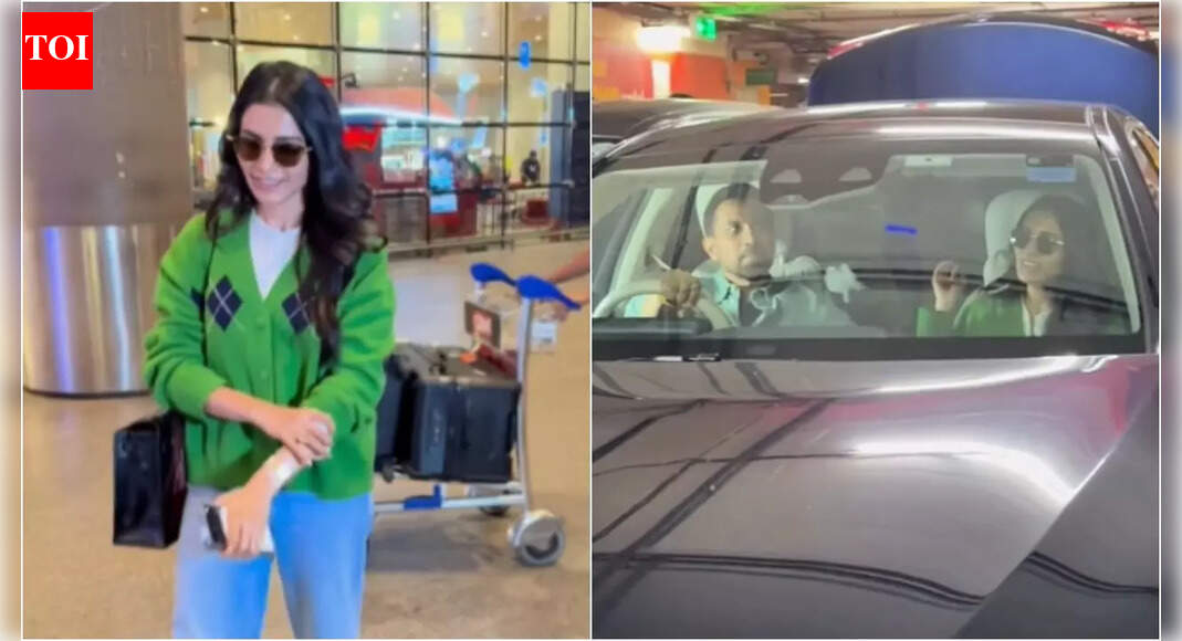 Samantha Ruth Prabhu returns to Mumbai; husband Raj Nidimoru comes to pick her up at the airport - watch