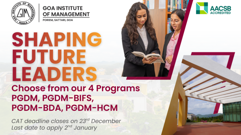 Goa Institute of Management placements hit 35 LPA as CAT application deadline ends today