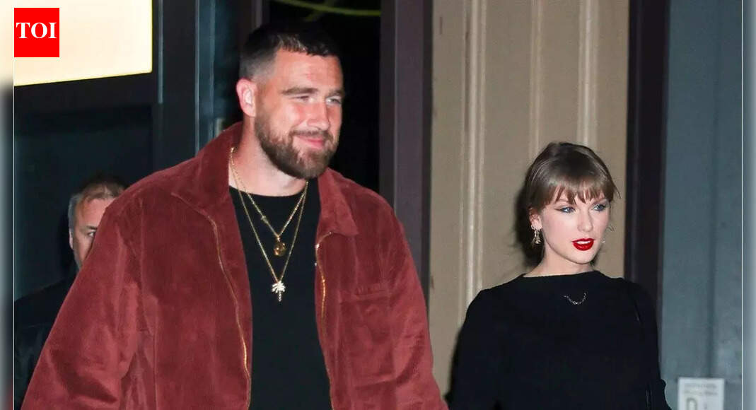 Travis Kelce makes Taylor Swift swoon as Eras Tour doc ends emotionally
