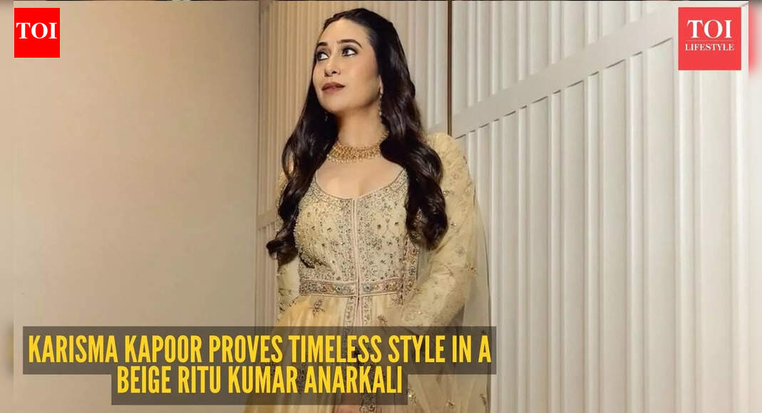Why Karisma Kapoor’s beige anarkali is the ultimate lesson in understated grace needed this wedding season