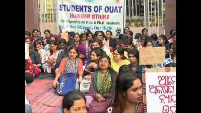 OUAT students continue strike over stipend demand