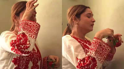 When Ankita Lokhande broke down during her visit to Indore’s house, said, ‘aaj papa nahi hai na’