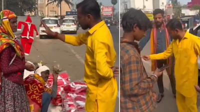 Watch: Group of men harass street vendors selling Santa caps; video goes viral