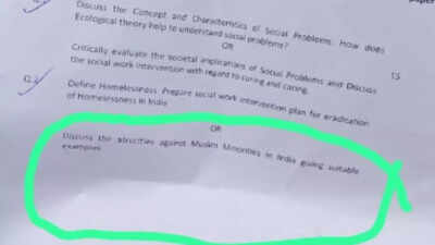  Jamia Millia Islamia exam question triggers row; professor suspended