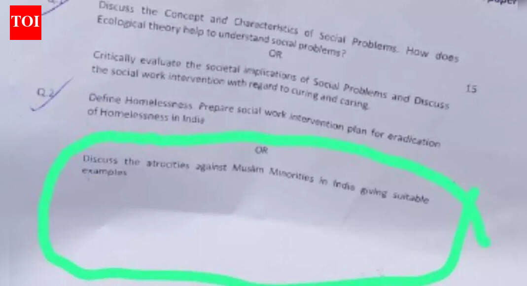 'Discuss atrocities against Muslim minorities in India': Jamia Millia Islamia exam question triggers row; professor suspended