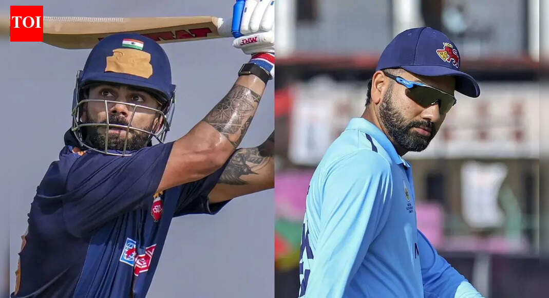 Vijay Hazare Trophy Highlights: Rohit Sharma’s 155 leads Mumbai to win; Virat Kohli’s 131 helps Delhi seal victory  timesofindia.indiatimes.com