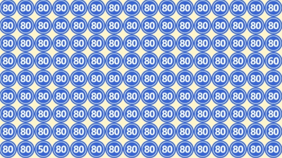Can you spot the 50 and 60 hidden among the 80s in 8 seconds? Prove you’re a master of optical illusions