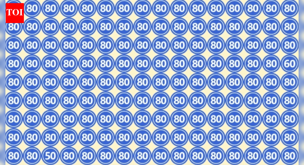 Can you spot the 50 and 60 hidden among the 80s in 8 seconds? Prove you’re a master of optical illusions