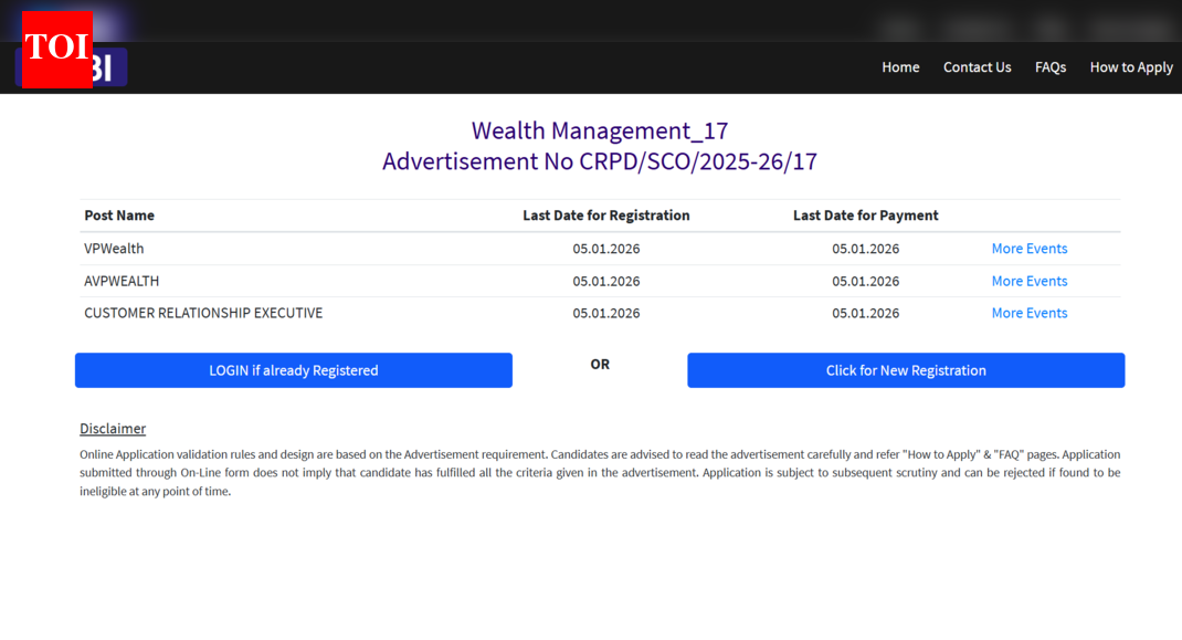 SBI SO registration window 2025 deadline extended: Check last date and direct link to apply