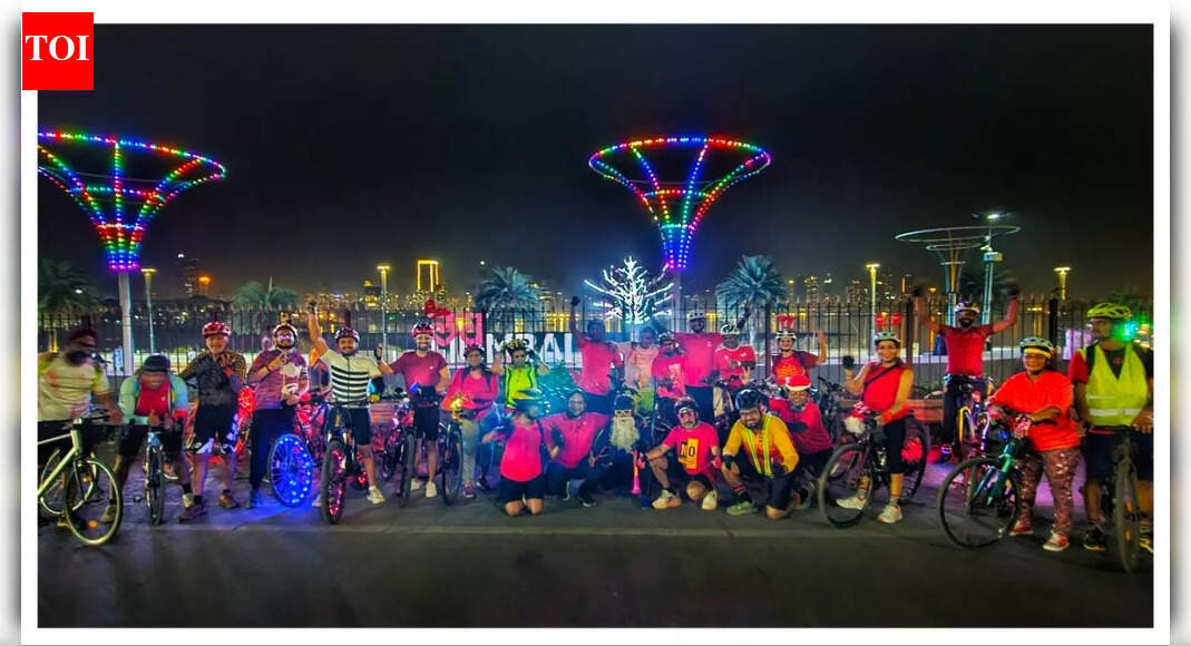 Mumbai cyclists pedal through Christmas magic in Bandra’s bylanes